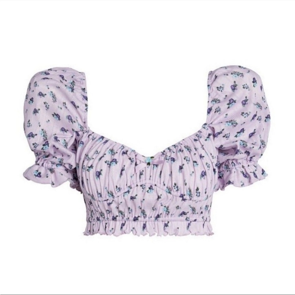 For Love and Lemons x Victoria’s Secret Lola Pointelle Crop Top